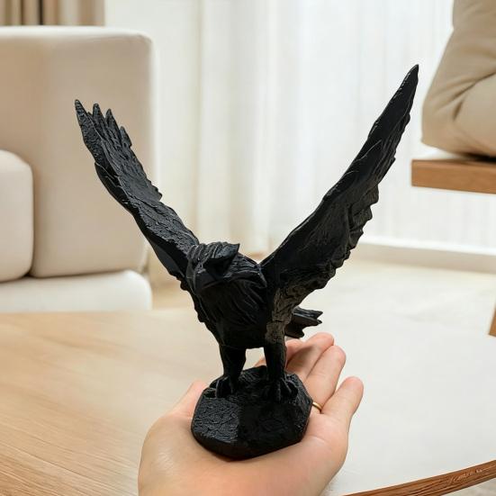 Eagle Ornament Matte Black with Stable Eagle Figure Non-Slip
