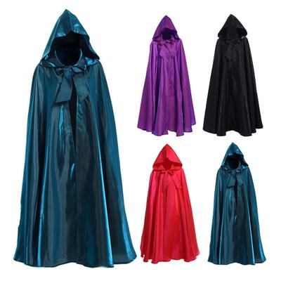 Halloween-Umhang mit Hut, superweich, einfarbig, feine Textur, mit Kapuze, Cosplay-Umhang, Halloween-Hexe-Outfit, Fotografie-Requisite
