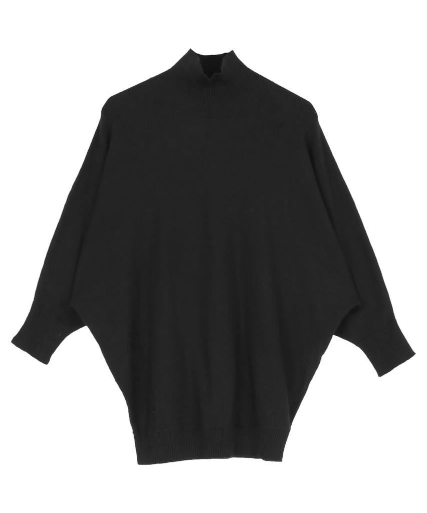 Yours High Neck Dolman Sleeve Knit BCXU1491 Medium Black Women's
