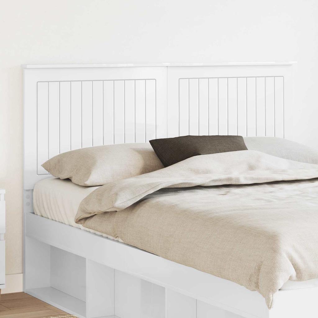 Headboard with Glossy White Headboard 140 cm Particleboard
