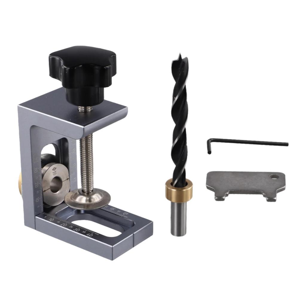 DIY Projects Cabinet Drill Guide Multipurpose Drill Guide Sturdy Material Wide Range Of Clamping Aluminum Alloy 6061 Brass Nut
