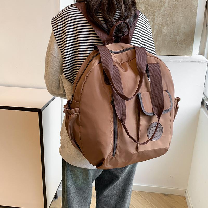 Stylish Large Capacity Nylon Backpack For Travel With Unique Design And Soft Structure