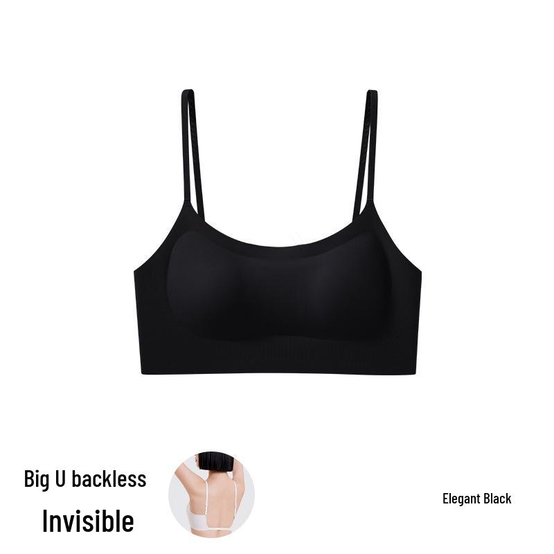 Women s U-Shaped Seamless Camisole with Chest Pads - Anti-Exposure, Antibacterial Summer Bandeau Large