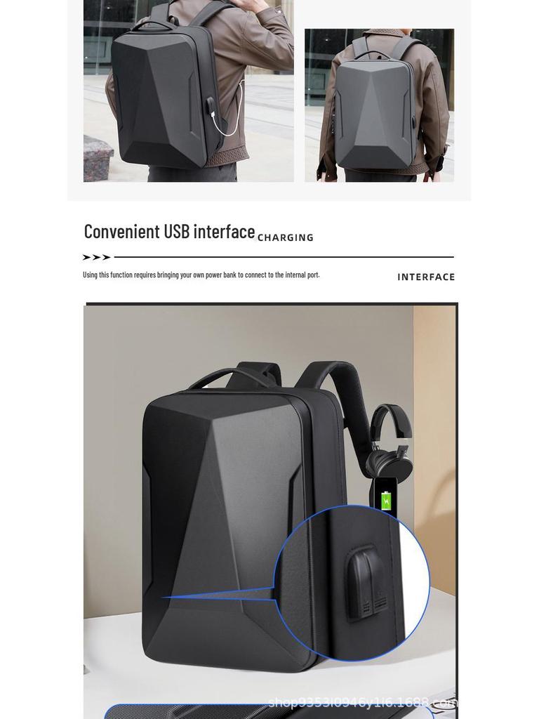 Expandable Multifunctional Laptop Backpack for Men and Women - Hard Shell, Casual, Travel, Business.