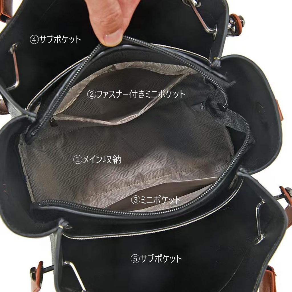 Welltude Shoulder Shoulder Crossbody Freestanding Women's Bag, Handbag, Bag, Bag, 3-Way, Zippered, (Brown)