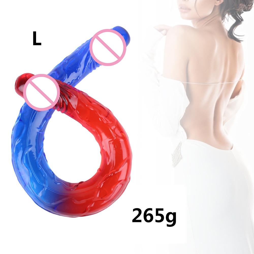 Double Ended Realistic Dildo Flexible Long Dong for Anal Play G-spot Stimulator Sex Toys for Women Couple