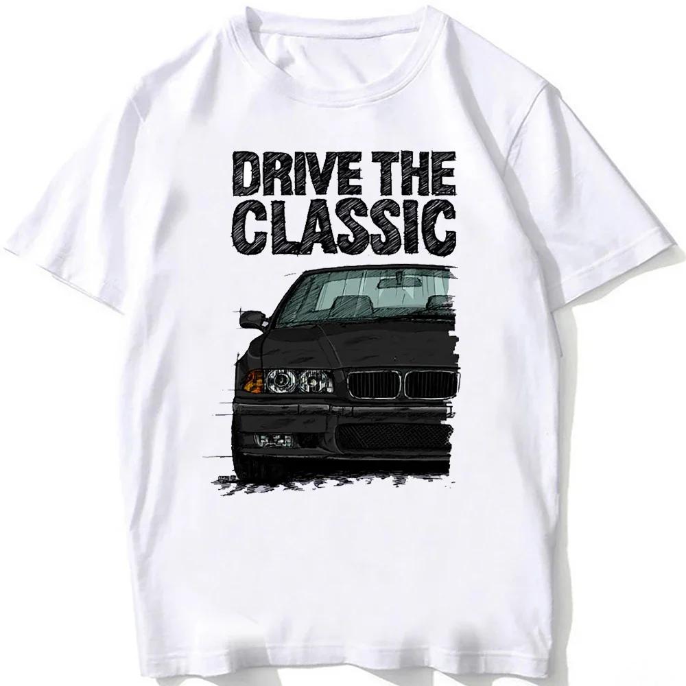 Retro Germany EUDM - E34 M5 Tshirts Summer Men Short Sleeve Old Legend E30 M3 Classic Car T-Shirt Boy Casual Tops Man White Tees