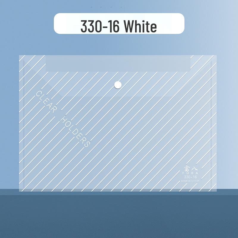 A4 Transparent Waterproof Snap Button Document Bag - Customizable Label Plastic Archive Bag