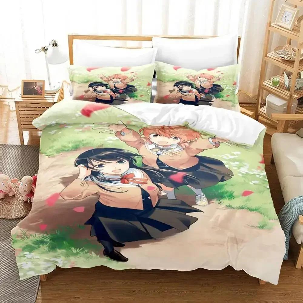 New Bloom Into You Bedding Set Single Twin Full Queen King Size Bed Set Adult Kid Bedroom Duvet Cover Sets Anime Bed Sheet Set