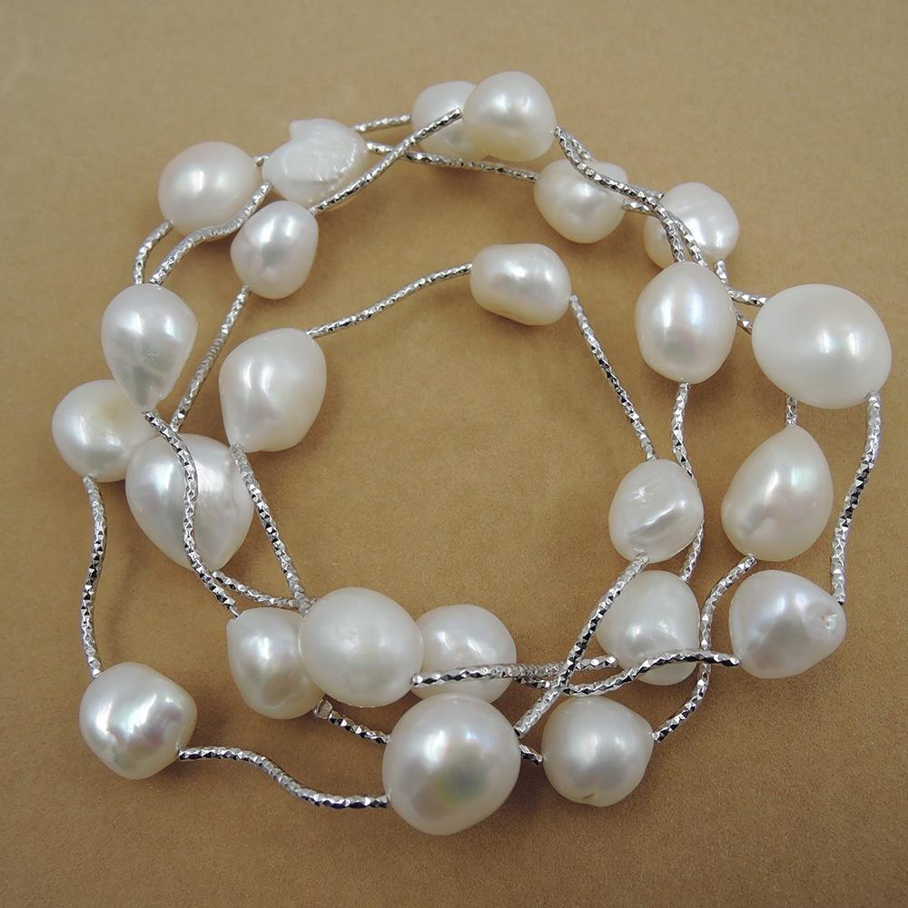 High Quality LONG PEARL NECKLACE ,100% NATURAL FRESHWATER PEARL for Woman, 90 cm ,sweater Necklace