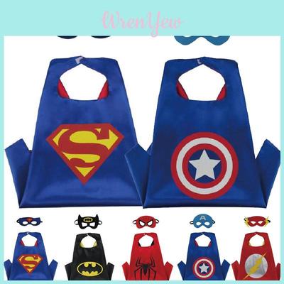 Marvel Anime Costume Cosplay Superhero Cloak And Mask Set For Kids Halloween Party