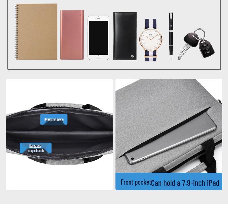 15-16 Inch Tablet & Laptop Shoulder Bag with Custom Logo - Computer Handbag Briefcase for Business