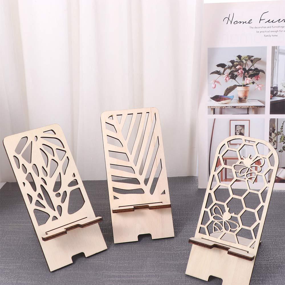 with Charging Port Desktop Phone Holder Wood Cellphone Standing Home Decor Stand Bracket  Home