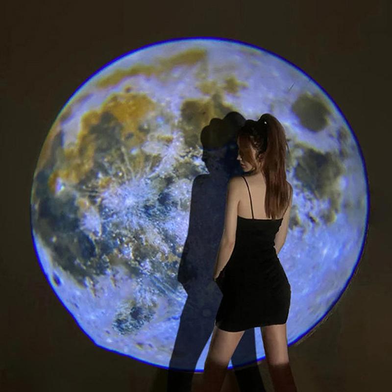 Usb Ceiling Moon Earth Projection Atmosphere Light Starry Sky Lamp Night Light Romantic Bedroom Decoration Galaxy Projector