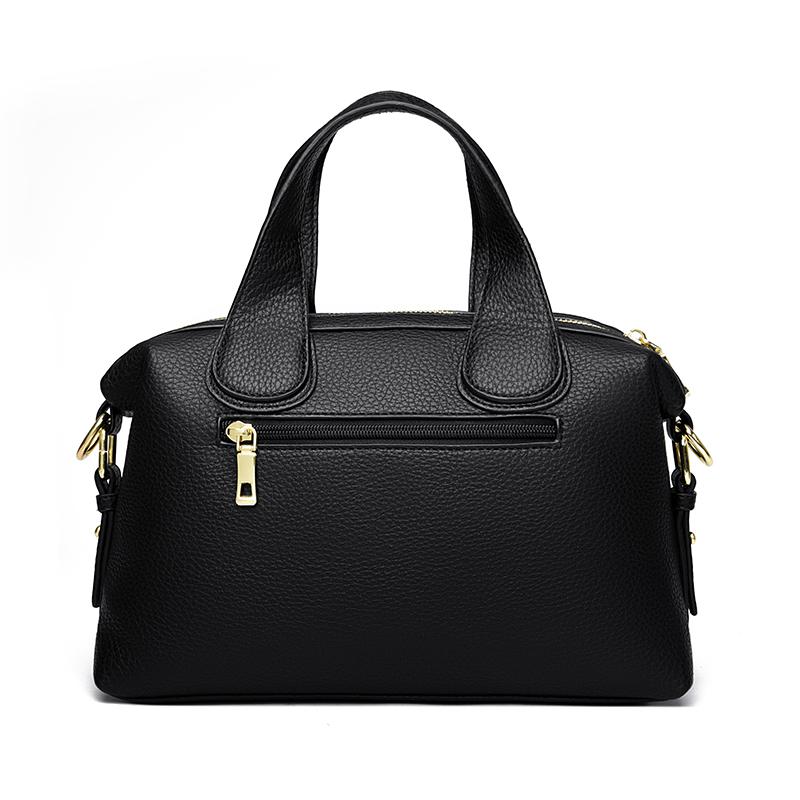 Women's Handbag with Large Capacity and Soft Leather Temperament, Niche Design, Shoulder Bag, Commuting Women's Boston Bag