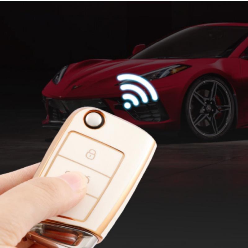 Fashion TPU Car Key Case Cover Bag Keychain for VW Volkswagen MK7 Golf 7 Tiguan MK2 for Seat Ibiza Leon FR 2 Ateca Altea Skoda Octavia A7