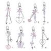 Cute Heart Butterfly Bowknot Charm Pendant Phone Straps Pocket Keychain Strap