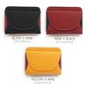 Genuine Small Mini Coin [Blanc Pomme] Women's Bi-fold Wallet, Leather, Compact, Wallet, Wallet, Box-type Purse, Bp-1050, Black/Wine