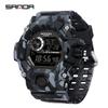 Sanda Multi-functional Outdoor Mountaineering Camouflage Sport Waterproof Alarm Clock Watch