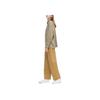 Uniqlo Solid Color Stand Collar Single Breasted Long Sleeve Shirt Women Shirts Khaki 451343-33