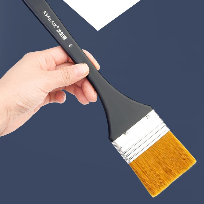 6 Sizes Nylon Hair Wooden Handle Watercolor Paint Brush Pen Learning DIY Oil Acrylic Painting Art Paint Brushes Supplies