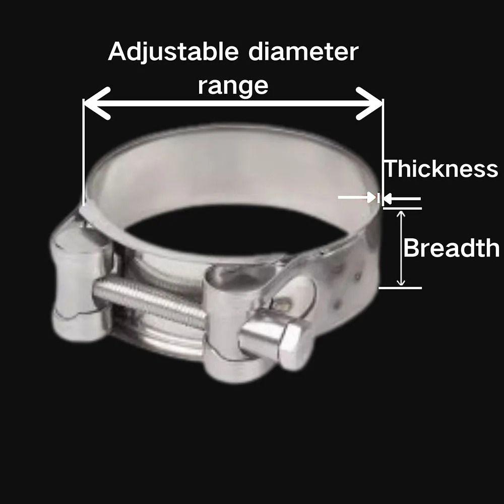 New 304 Stainless Steel Hose Clamps T Bolt Powerful Tube Clamps Water Pipes Sealing