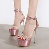 Rhinestone High Heels Women's Summer New Fashion CM Waterproof Table Stiletto Sandals