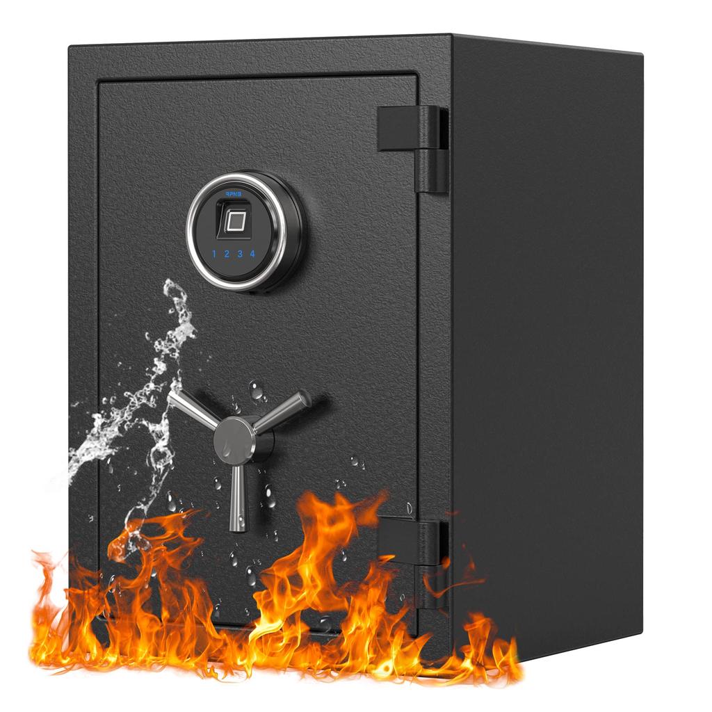 RPNB Smart Touchscreen Feuersicherer Tresor Heim Elektronischer Tresor Ziffernfeld Sicherheitstresor Fingerabdruckerkennungstresor Alarm Alarm 2 Notschlüssel
