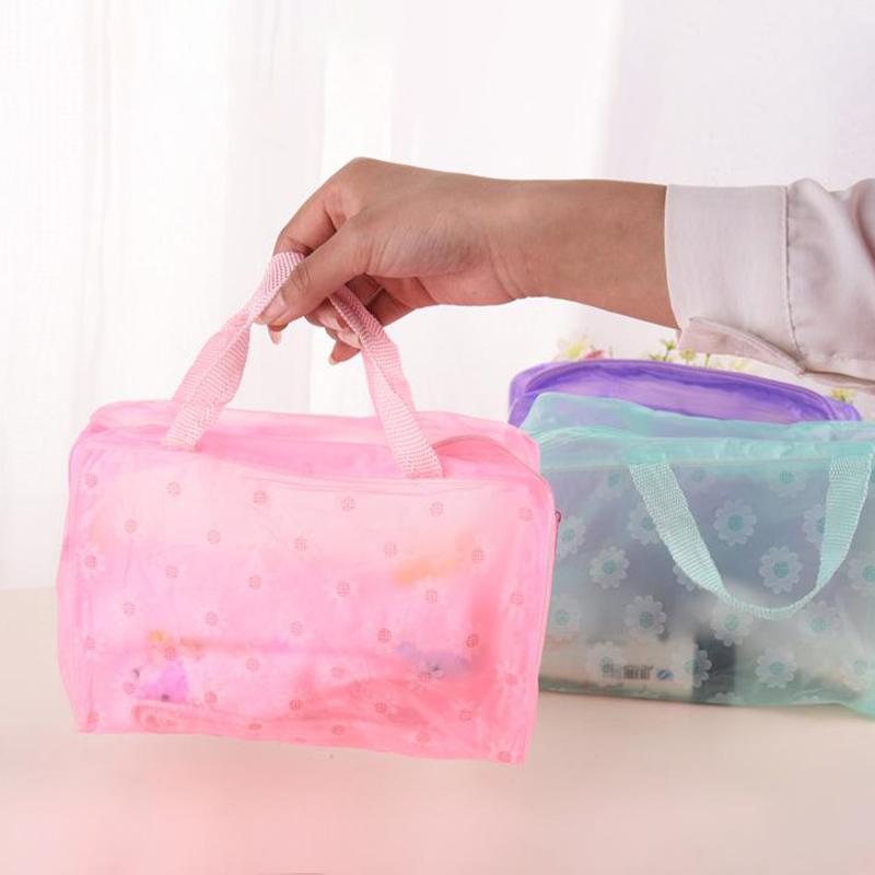 Large Capacity Floral Waterproof Makeup Bag Toiletries And Shower Supplies Storage Bag