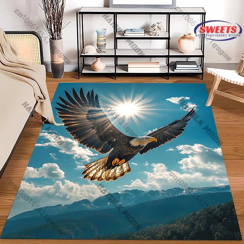 Soaring Bald Eagle Design rugs for Living Room carpet for home sofa bedroom, gift mat