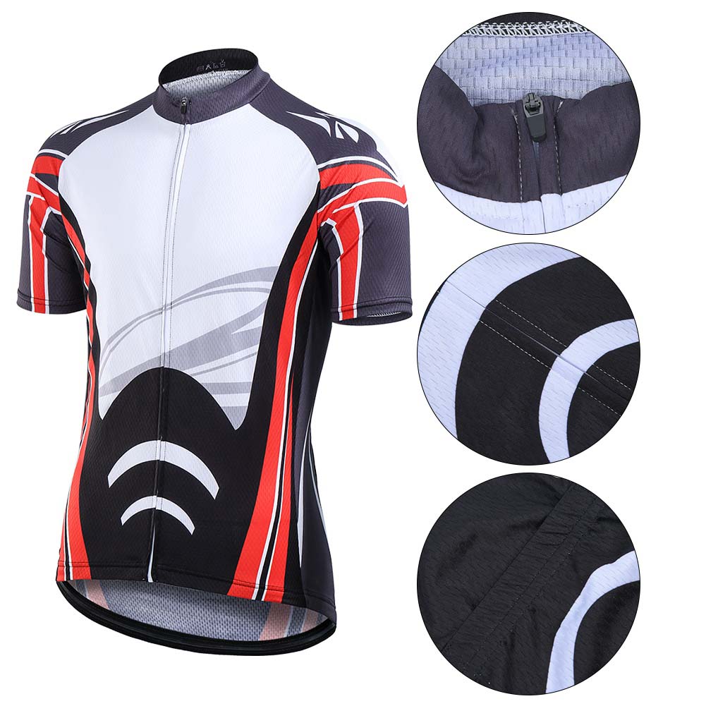 Men S Sweat Absorption Short Sleeve Cycling Jersey Outdoor Sports Cycling Clothing Red S