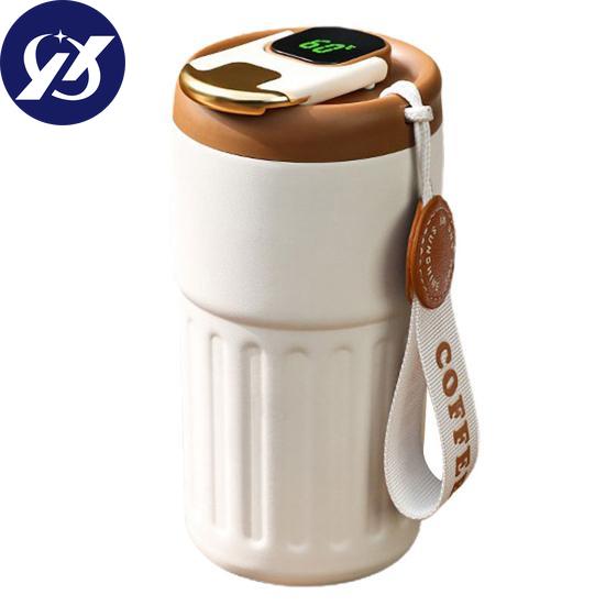 450ml protiskluzový šálek na kávu Inteligentní displej teploty Praktická přenosná termoláhev na pití