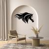 Black Metal Horse Head Wall Art Farmhouse Home Decor