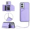 For Motorola Edge 50 Fusion 5G Etui Kortholder Støtte Skin-Touch Telefondeksel med Håndleddsstropp