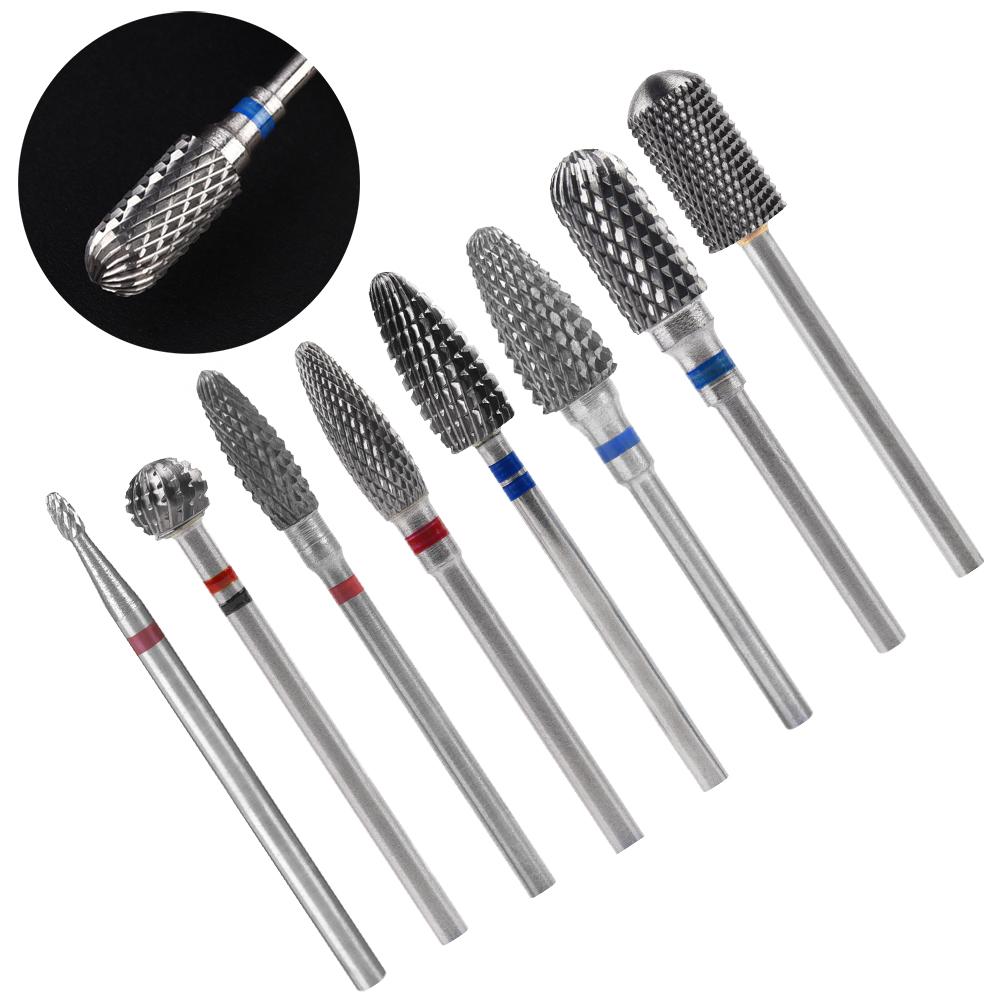 kads Ceramic Diamond Milling Cutter Set for Electric Nail Drill Machine Carbide Drill Cutter Manicure Pedicure Tool
