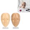 2 Set Makeup Practice Face 5D Silicone Full Face Makeup Mannequin Face with Stand for Emerging Makeup Artist
