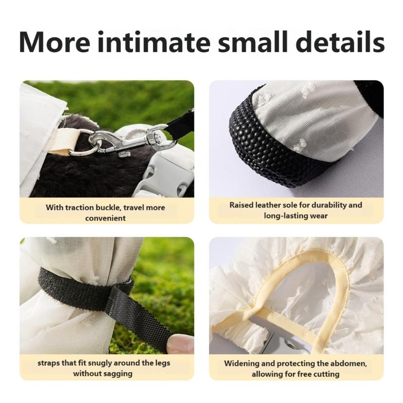 Full Coverage Waterproof Protective Dog Pants With Shoes For Breeds AntiDust Design Suspenders For Pet Walking Essential