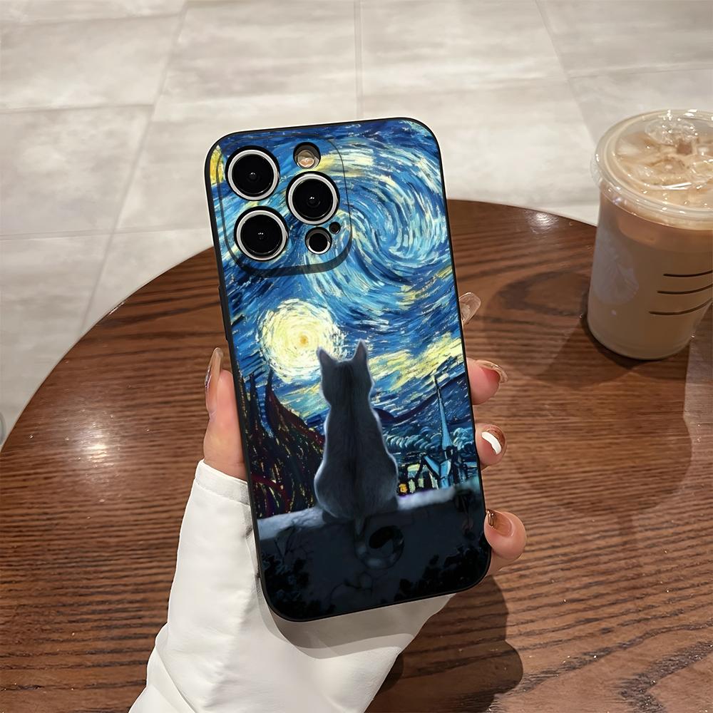 Oil Painting Phone Case For 17 Pro Max Iphone 14 Pro Max 12 16 15 13 Pro 11 Xr X Xs 8 7 Plus Back Cover