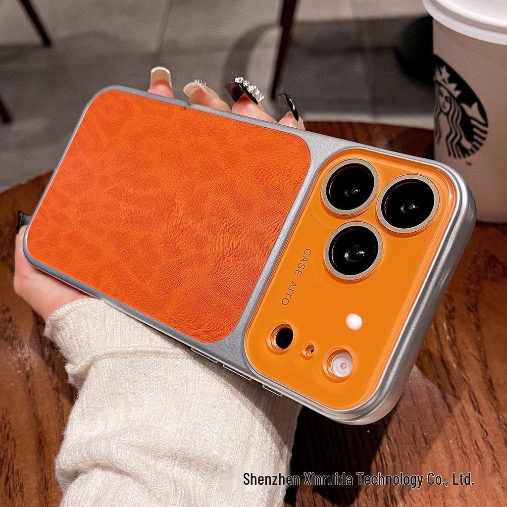 iPhone 17 Pro Max Leather Leopard Print Case with Large Window, Apple 16 Lens Protection, and Drop Protection Cover.