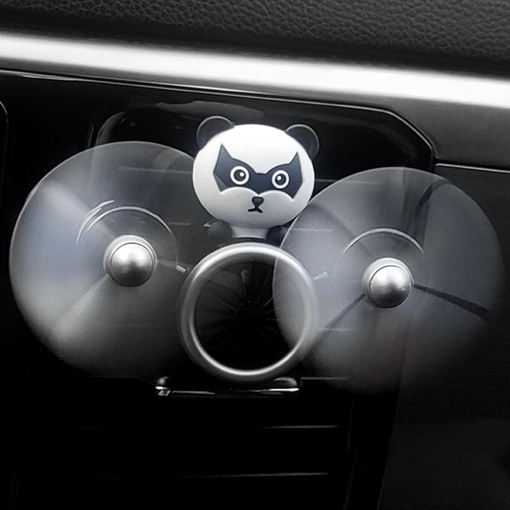 Portable Car Air Freshener Unique Dual Fan Design Portable Car Diffuser with Cartoon Shape Refreshing Air for Automotive