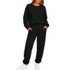 Damen Langarm Rundhals Sweatshirt und Jogginghose 2-teiliges Set