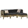 VidaXL Garden Lounge Set 4 Pcs with Cushions Impregnated Pine Wood 3299383