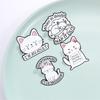 Overthinking Club President Enamel Pins Crying Anxiety Cat I'M AN ADULT Funny Sarcastic Animal Brooch Lapel Bagde Jewelry Gifts