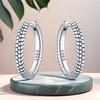 Real 925 Silver Minimally Designed Earring Jewelry Hoop Earrings For Women Jewelry Fine Birthday Party Gifts