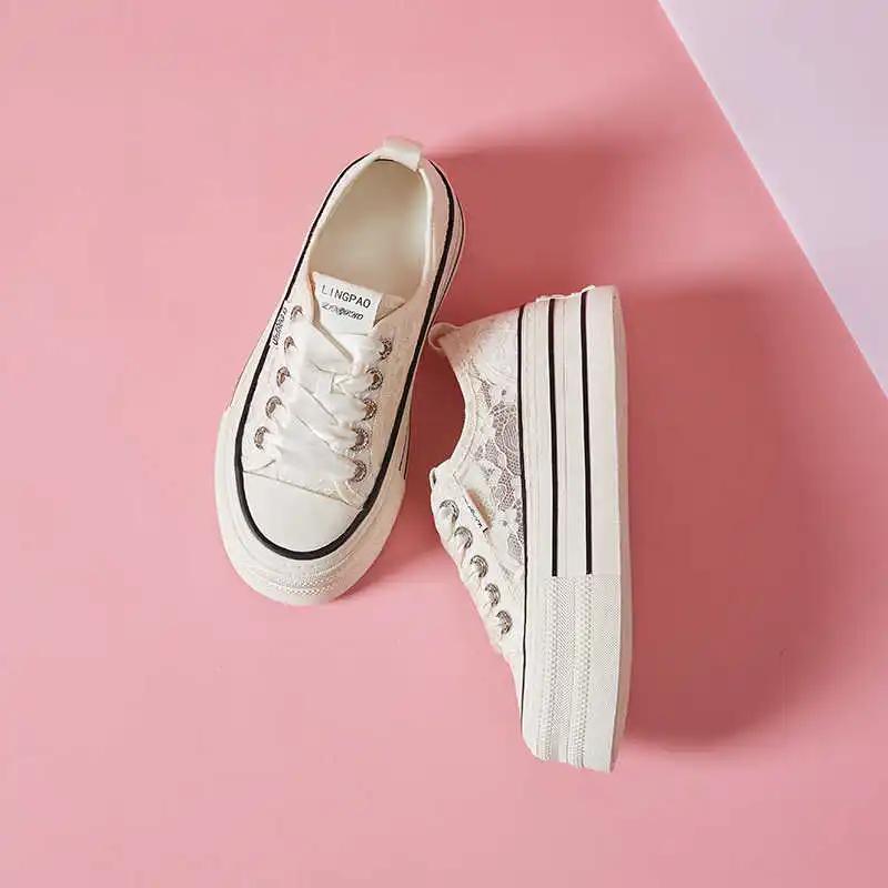 Fashion Winter Plataform Thick Sole Sneakers Woman Sports Femme Shoes Red High Heel Pretty Classical Luxury Super Deals Special Use