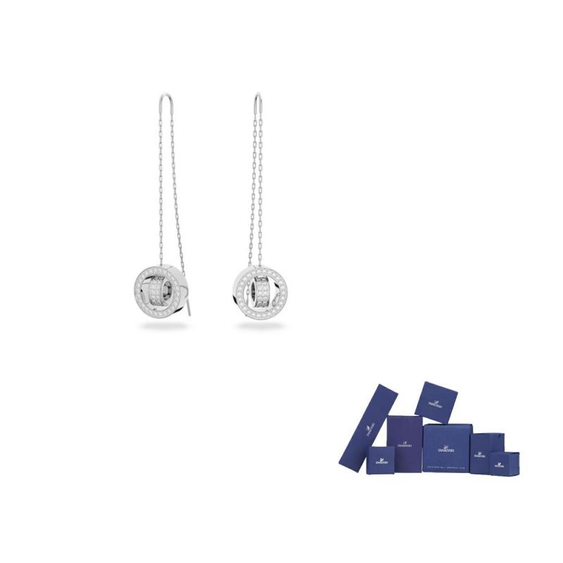 Swarovski Hoop Earrings Faux Crystal Stone