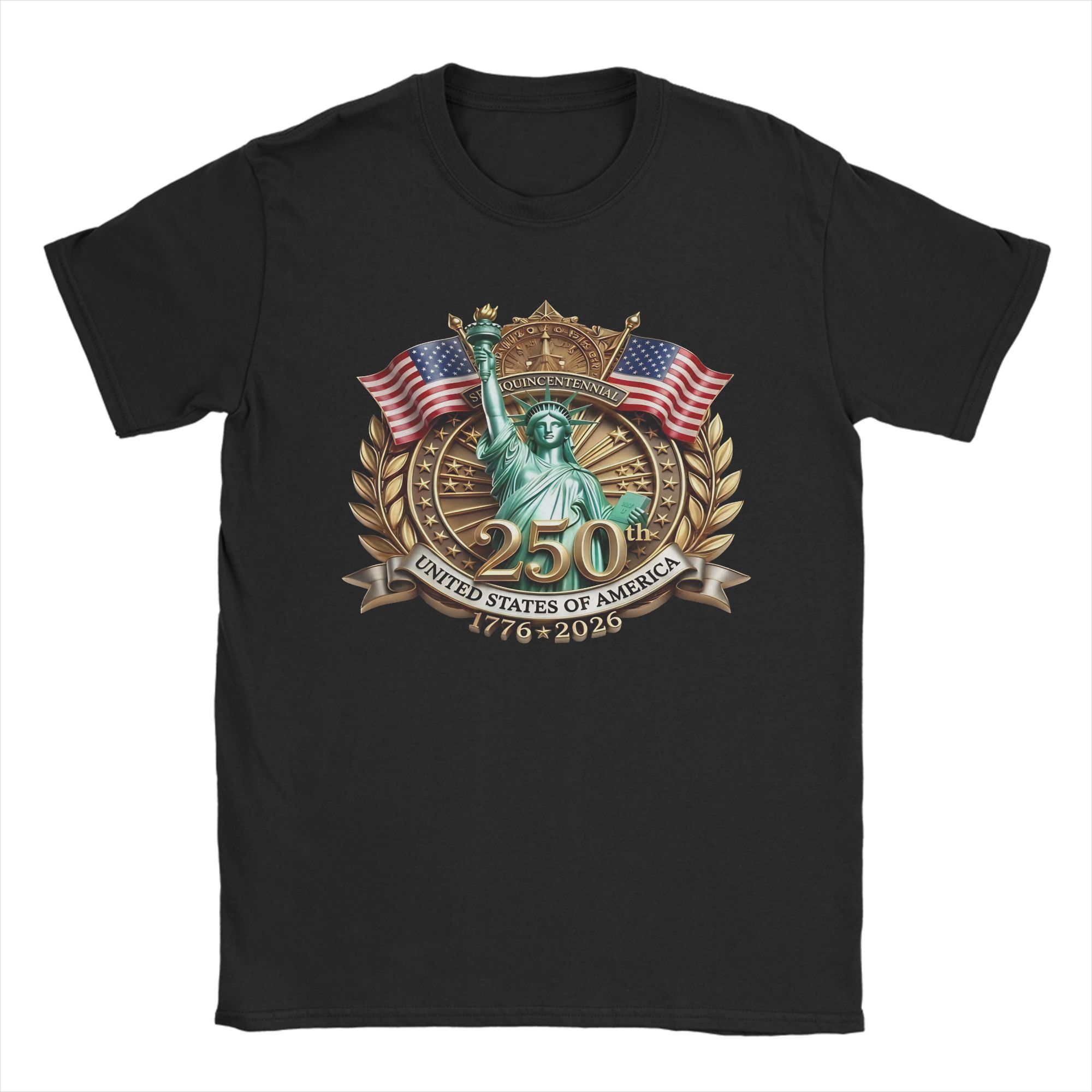

Unisex Women 250 Years American Anniversary Shirt Cotton Printed TShirt Clothing Outfits 3XL