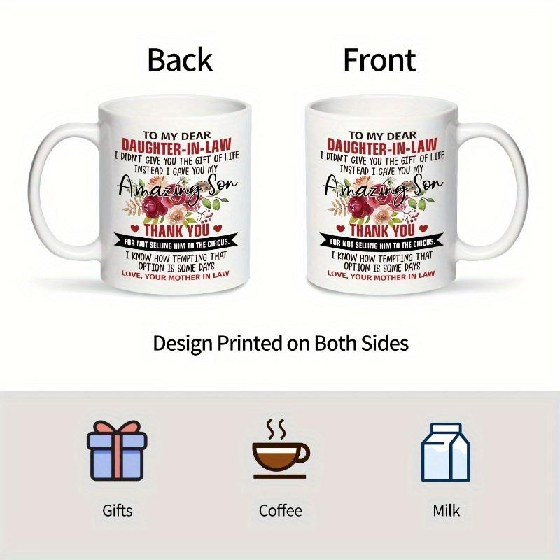 1pc, Daughter In Law Gift Coffee Mug, My Amazing Son 11oz For