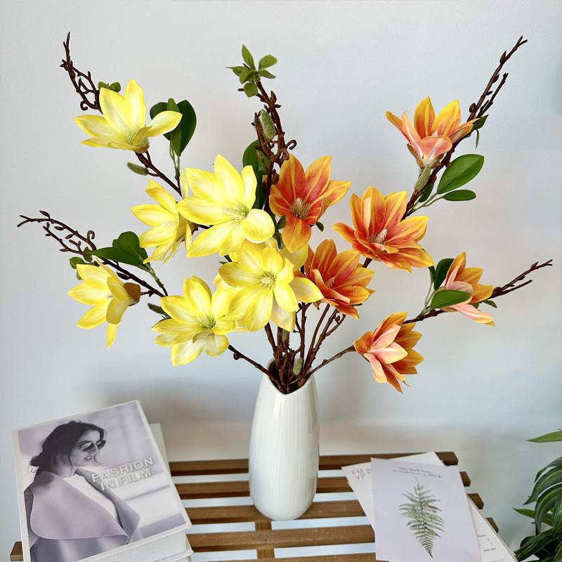 Plants Simulated Magnolia Wedding Hotel Restaurant Decoration Ornament Desktop