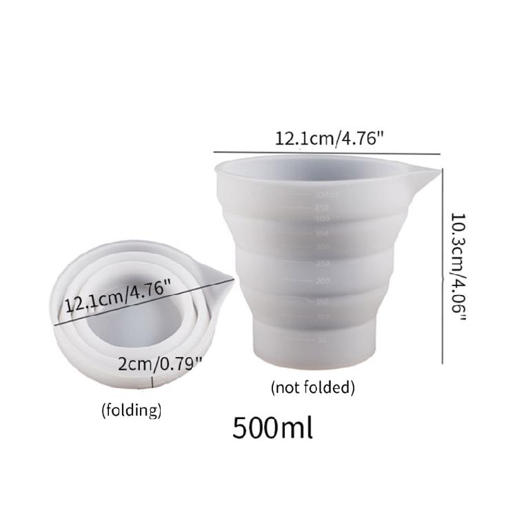Flexible Liquid Measurer Container Mold Silicone Measuring Cup Molds Non-stick